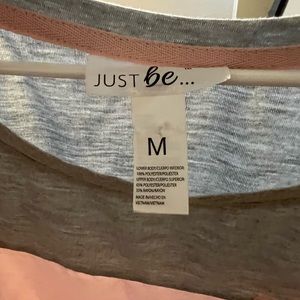 Pink and grey short sleeve shirt